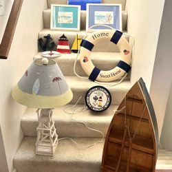 Nautical theme Room Decor. Everything Pictured Is Included. All In Great Condition! ($65 For All)