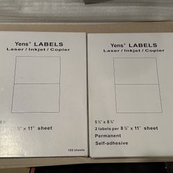 Yens Label - Shipping Labels 8.5 x 5.5 Half Sheet Self Adhesive-170 Sheets(340 Labels)-New