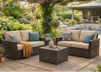 Patio Set Brand New Outdoor Patio Furniture 3-piece Outdoor Patio Couch Set 🚎🚛🆕