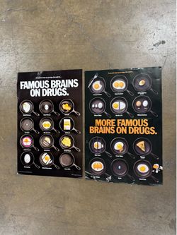 Famous brains on drugs 1991 poster pair