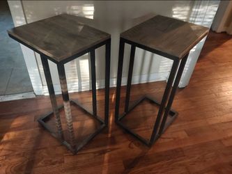2 Metal End tables