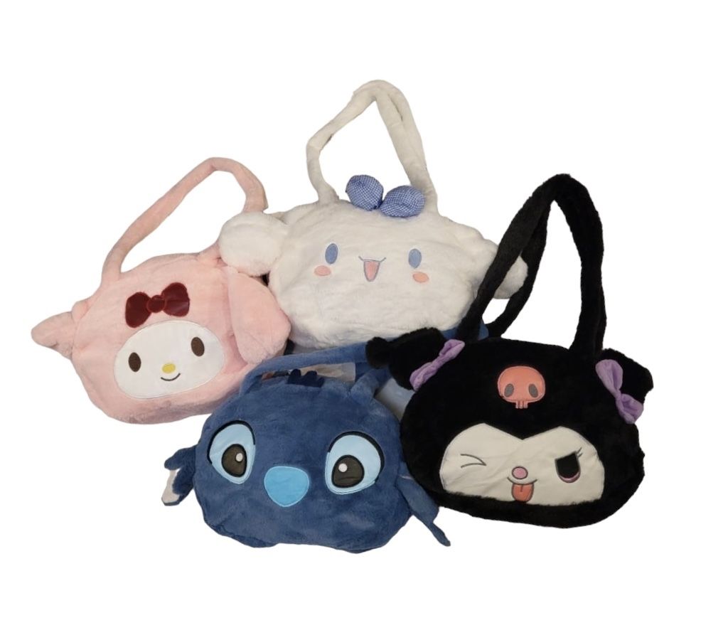 Hello Kitty Plush Bags Melody Cinnamon Kuromi Stitch Hello Kitty