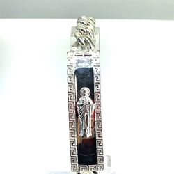 925 Silver 8-1/2 San Judas Cuban ID Bracelet 31.40g 186337/3