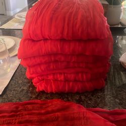 8 Red Table Runners $15