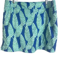Vineyard Vines Performance Golf /Tennis Blue Green Lined Skort/Skirt Size 12