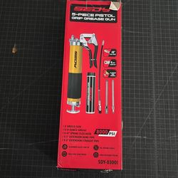 5 piece pistol grip grease gun