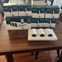Arl Pro 4 Spotlight Camera Security Bundle - 6 Wire-Free Cameras Indoor/Outdoor 2K with Color Night Vision - White