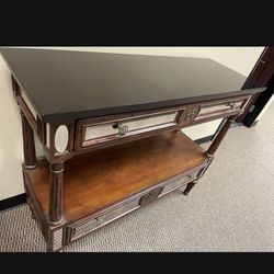 French Antique style Mahogany Marble LOUIS XVI STYLE CONSOLE TABLE