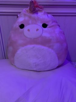Squishmallows Liel The Unicorn 16" Plush, Pink & White Marbled Unicorn