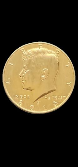 USA 2015  P GOLDEN HALF OF DOLLAR KENNEDY.