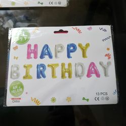Happy Birthday balloons letter balloons happy birthday sign