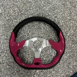 pink steering wheel 