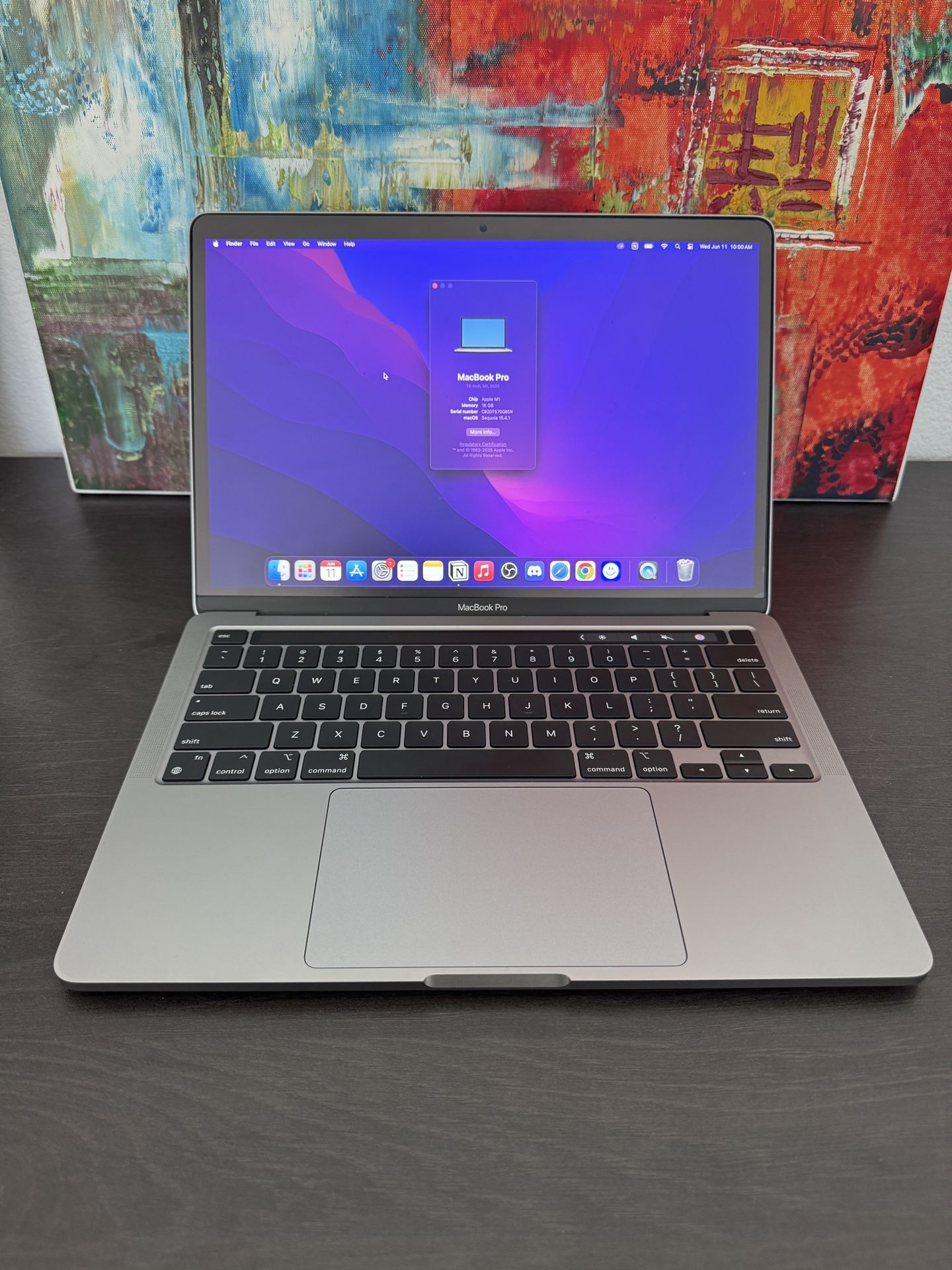 MacBook Pro M1 2020 16GB RAM - SSD 256GB