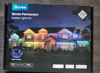 Govee Permanent Outdoor Lights Pro (200 ft, Black Version) - see description