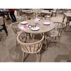 5 Piece Round Dining Table Set  