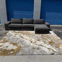 Gray sectional sofa(free delivery)