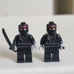 Lego TMNT Teenage Mutant Ninja Turtles Foot Soldier Minifigures Lot x2