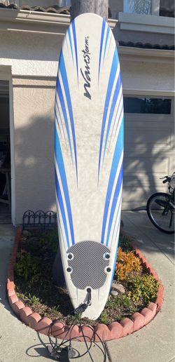 Surfboard 8ft Wavestorm classic Longboard Foam board with Fins & Leash