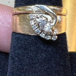 14kt Blue Ray Diamond Ring