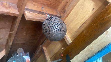 Rustic Vintage heavy duty iron lattice sphere laterm
