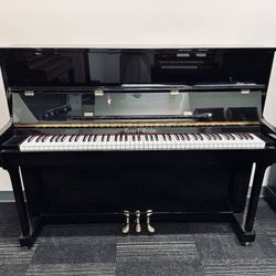 Henry F. Miller 48” Ebony Gloss Upright Piano 
