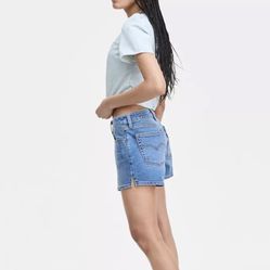 Levi’s LEVIS Women's Mid-Rise A-Line Denim Blue Jean Shorts 26