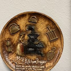 🍽️ Vintage "My Kitchen Prayer" Decorative Wall Plate