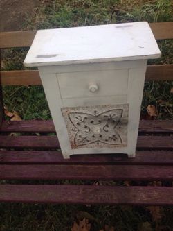 Old wall shelf 2 drawer neet little cabinet