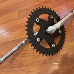 GT Sprocket & 1pc Crank Set (black) 175mm Bmx Dyno Vfr Air Compe Mach One 1 Interceptor 