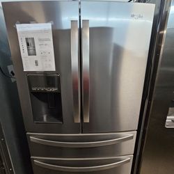 Whirlpool 4 DOOR STAINLESS STEEL REFRIGERATOR 