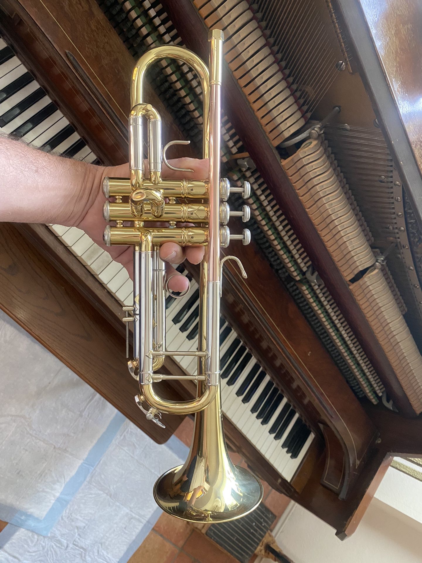 Nice Tri-colored Brass Trumpet 