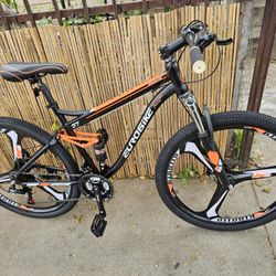 EUROBIKE Mountain Bike,21 Speed Full Suspension Mountain Bike