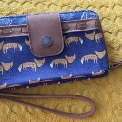 Maurices Fox Pattern Cloth Wallet
