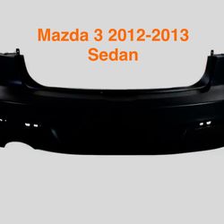 Rear bumper cover Mazda 3 from 2012 to 2013 sedan