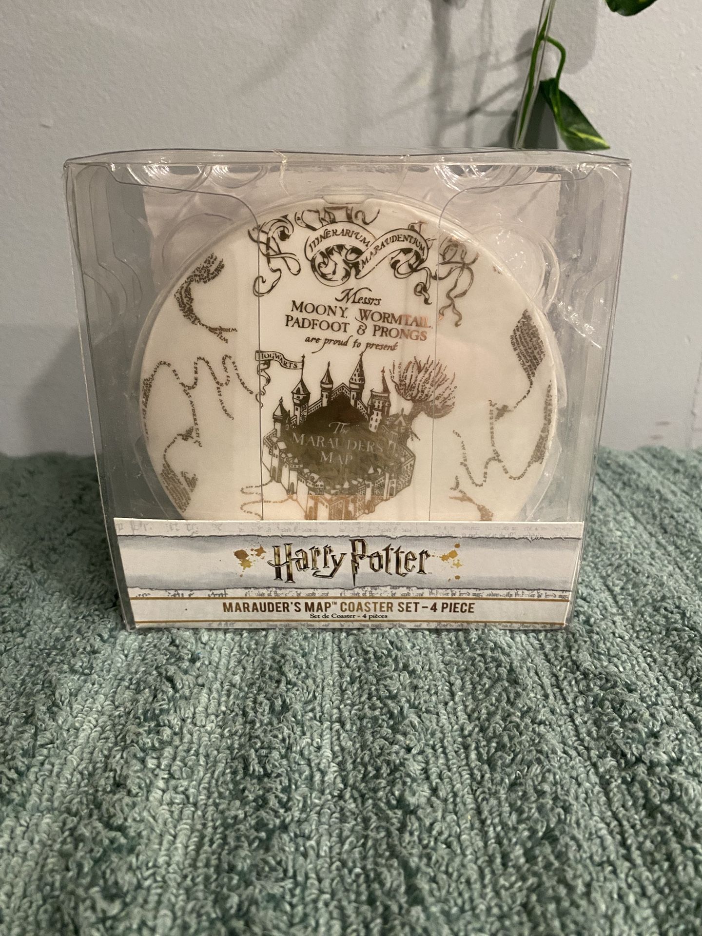 Happy Potter Marauder Map Coaster Set - 4 Pieces