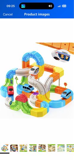 Electric Train Set, 146PCS Flexible Race Track Toy for Kids Ages 3-8 Upgrade Multi-Track, Gravity-Defying 360° Loop Building Kit, STEM Educational Lea