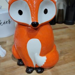 Cost Plus World Market Woodland Fox Cookie Jar
