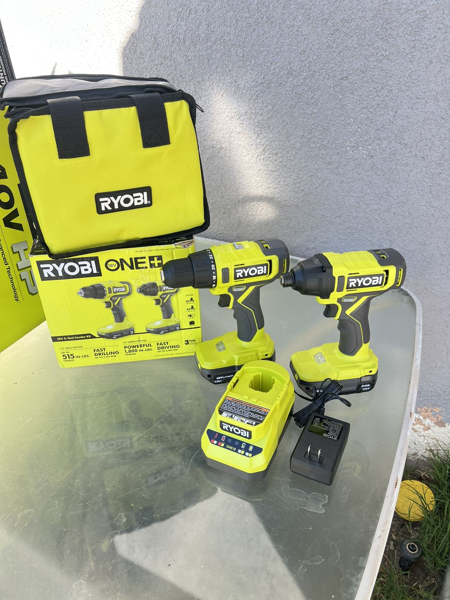 Ryobi 18v Cordless 1/2 in. Drill Driver And 1/4 in. Hex Impact Driver Kit