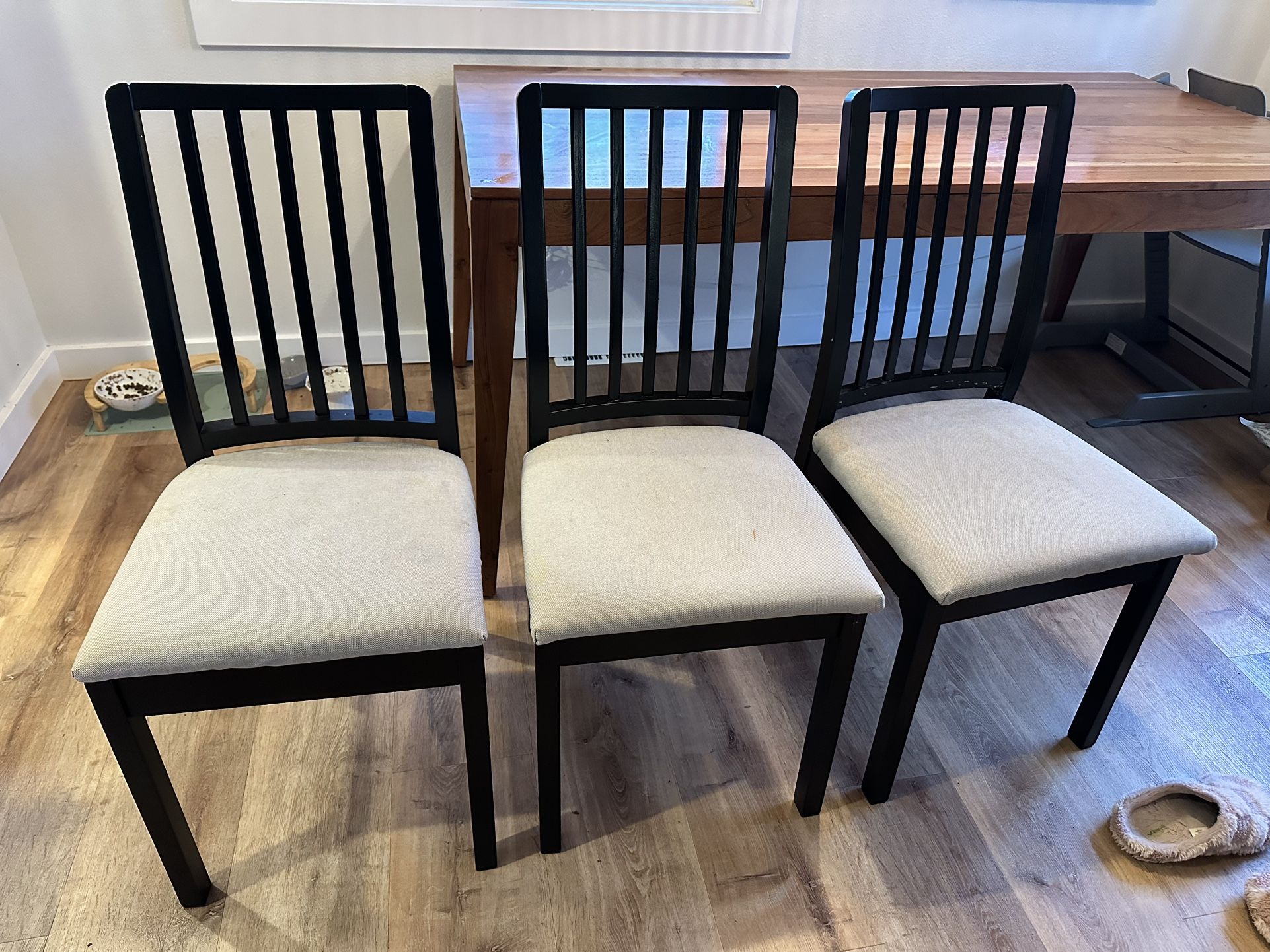4 Black Dining Chairs
