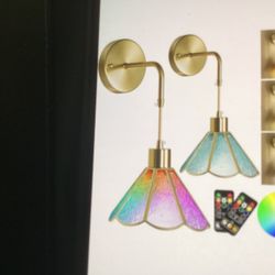 Battery Wall Sconces Set Of Two With Remote 