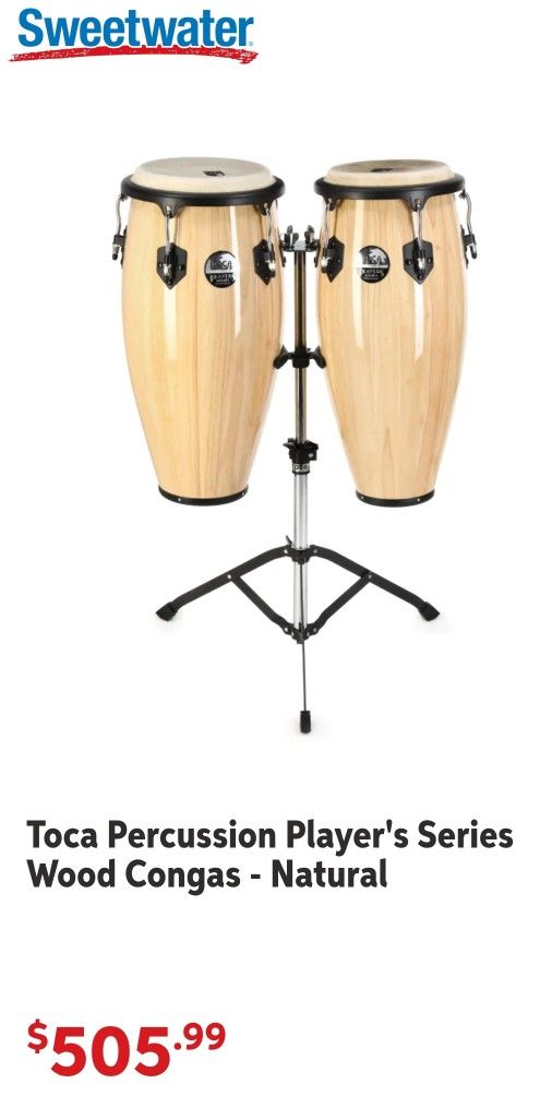 Toca Percussion Player's Series Wood Congas - Natural
