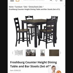 Table 4 Chairs High Table 