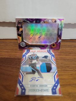 Diontae Johnson Autographs and jersey patch card 1/10 and. /25
