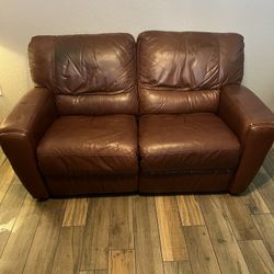 Recliner 100% Genuine Leather Loveseat 