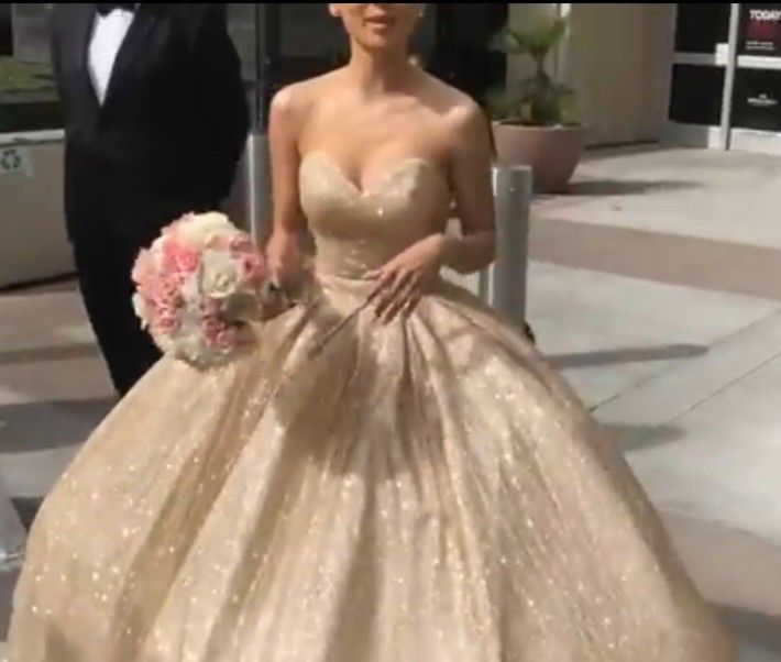 Gold Quinceañera dress