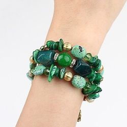 Layered Stackable Charm Bracelet Women’s Layered Beads Stacking Stackable Charm Bracelet Bracelet