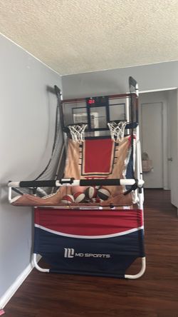 7-Ft Ez Fold dual Shot Basketball Arcade With LED Scoreboard Indoor game room With Balls