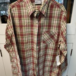 Fashion Bug Button Down Shirt Plaid Size 18/20 Still New With Tags