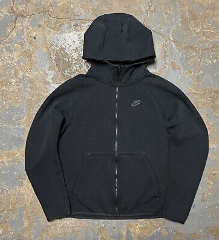 Nike Tech Fleece Full Zip Black Hoodie Adult Size