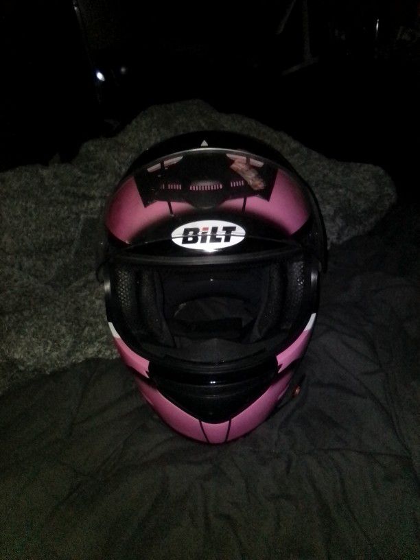 Bilt Blaze 451 Black/Pink Full Face Helmet  (Small)